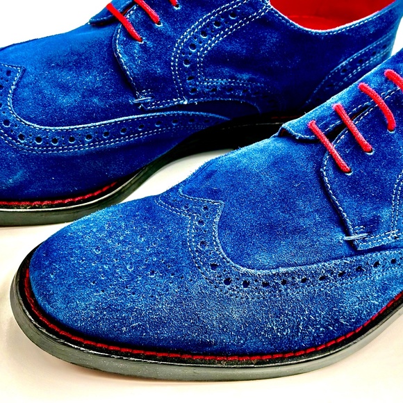 Bugatchi Suede Wingtip Derby's Mens SZ 9.5 - Picture 12 of 16